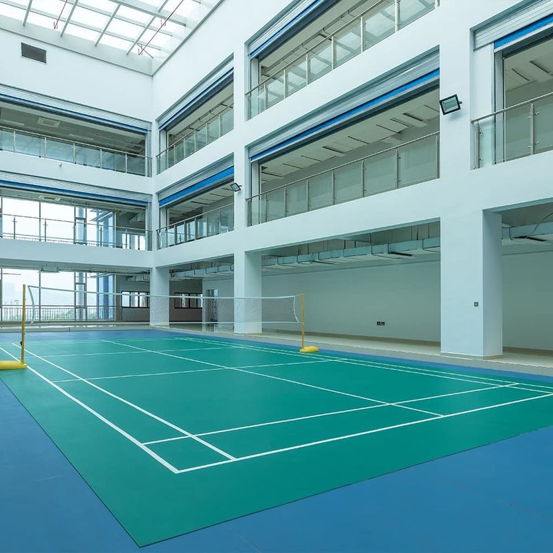 Shore A Badminton Sport Flooring Indoor Sport Court Flooring For Basketball Volleyball