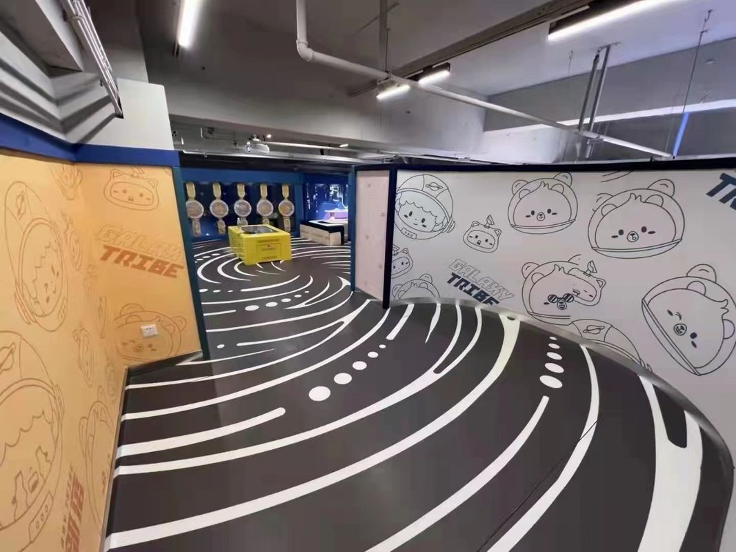 Personalized 3D Effect Vinyl Flooring PVC 3D Printed Vinyl Flooring For Theme Parks