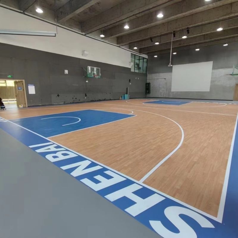 Relle Basketball Court Vinyl Sport Flooring 6mm with UV Coating and Noise Reduction