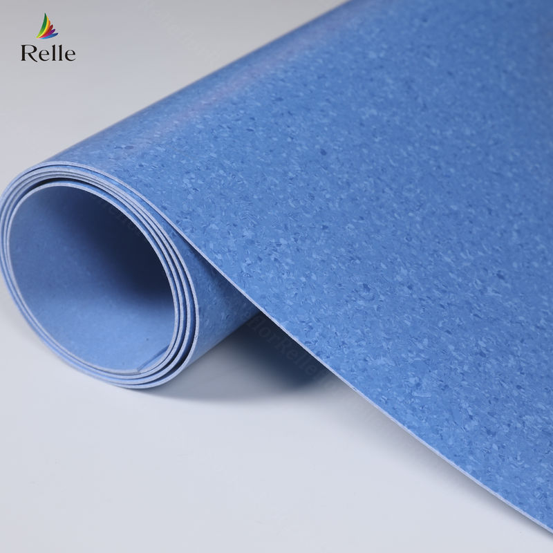 Airport Sheet Linoleum Flooring Linseed Oil / Rosin Coated Grey Lino Flooring