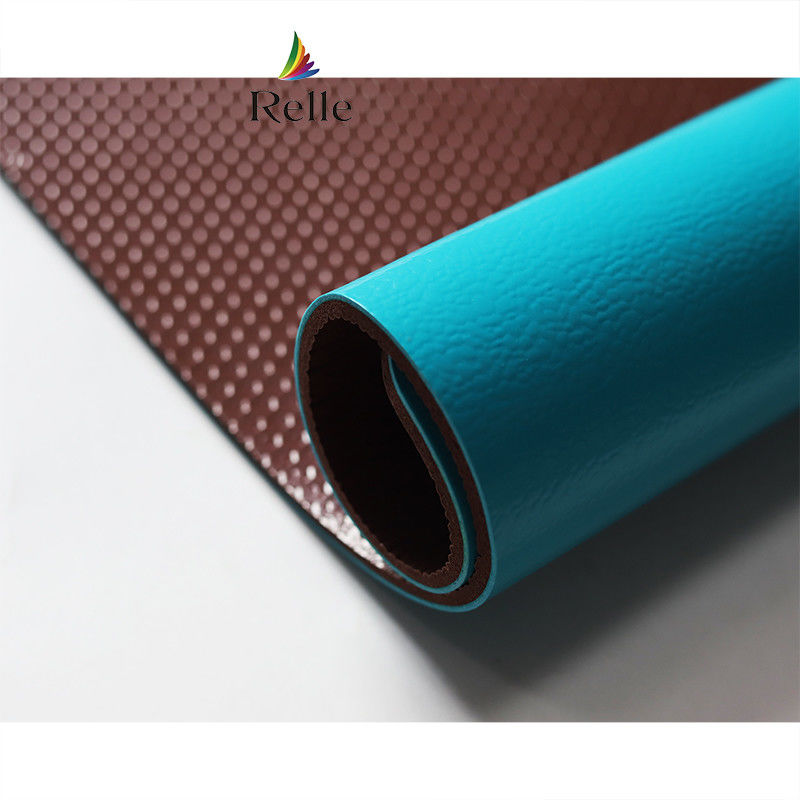 Indoor Green Synthetic Badminton Court Flooring Roll Mat With PVC And Limestone By Relle