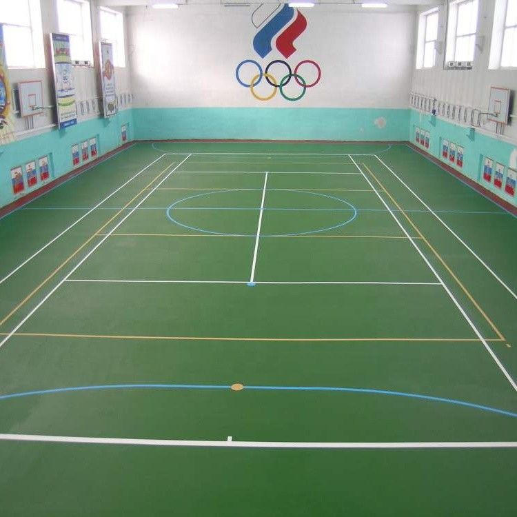Indoor Relle 6mm Indoor Green Synthetic Badminton Court Flooring with Shock Absorption