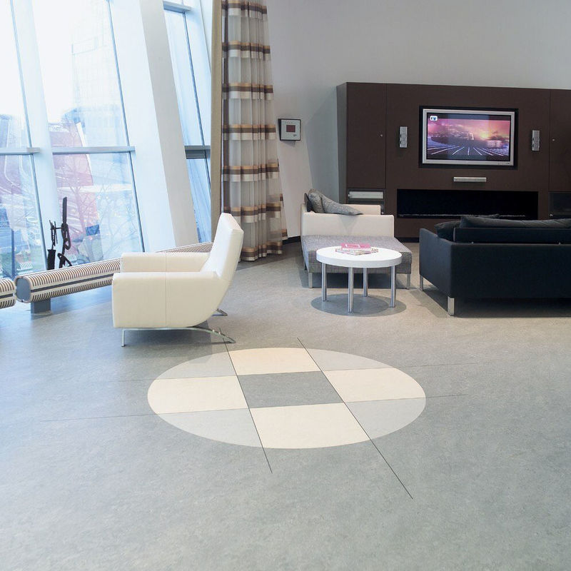 White Gray Vinyl Floor Mat Roll Heterogeneous Vinyl Flooring For Oman