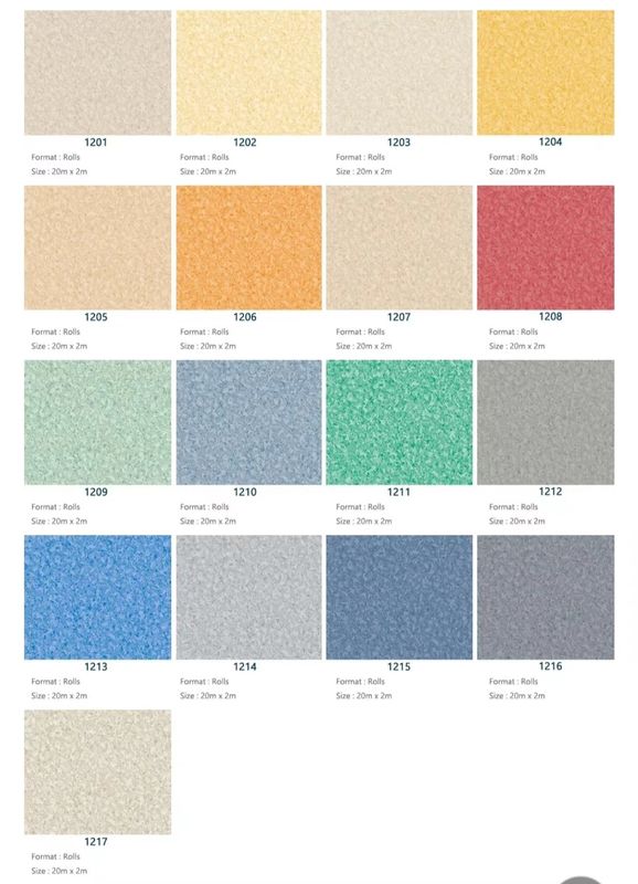 White Gray Vinyl Floor Mat Roll Heterogeneous Vinyl Flooring For Oman