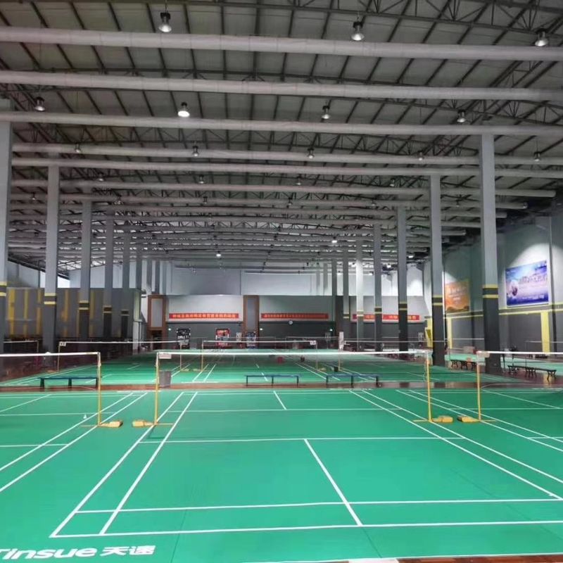 Enlio Outdoor Sport Used Badminton Mat PVC Vinyl Floor Roll Waterproof Fireproof Plastic