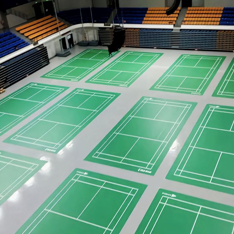 1.8m Width Multi-Sport Court for Basketball Badminton and Volleyball Durable Flooring