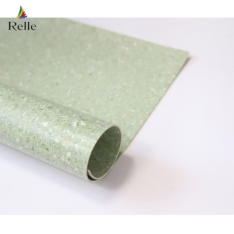 PUR Coating Relle Stock Lot Eco-Friendly PVC Light Beige Vinyl Anti-Static Floor for Laboratory