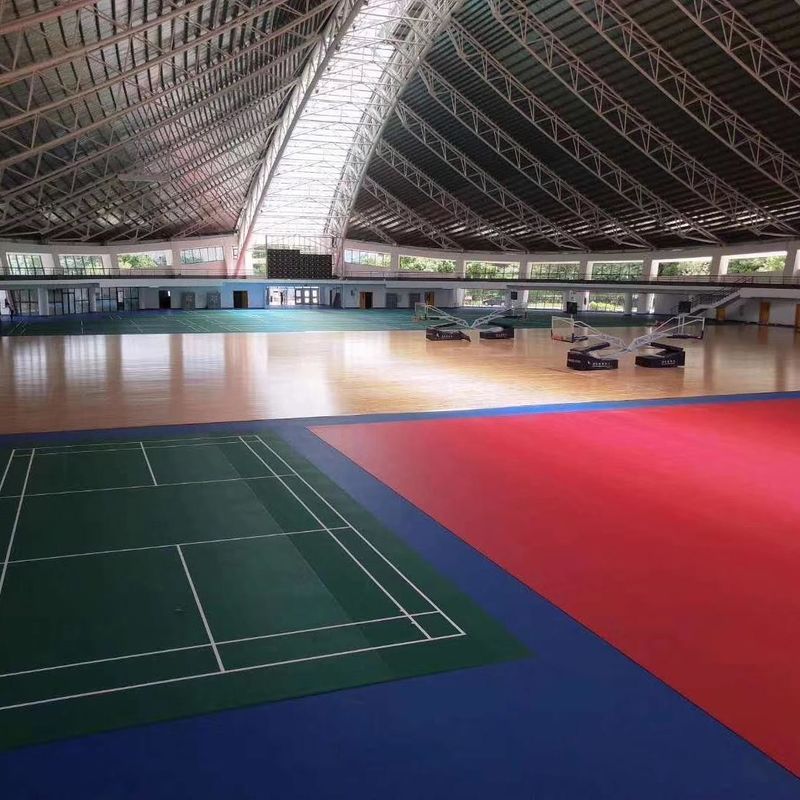 600 Color Options Relle PVC Futsal Court Flooring Roll With Gridding Texture Design