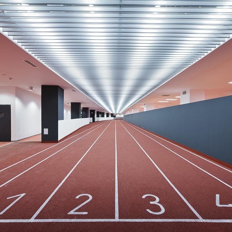 Anti Slip Rubber Athletic Flooring 1m-2m Width Rubber Basketball Court Flooring