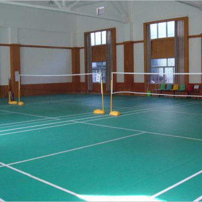 Green Badminton Court Sports Floor Mat Roll in Relle Synthetic PVC Material for Sport