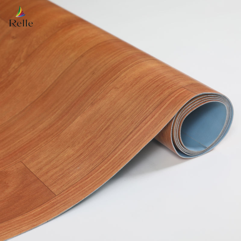 Library Supermarket Heterogeneous Flooring Black Vinyl Roll Flooring CE / SGS / ISO9001