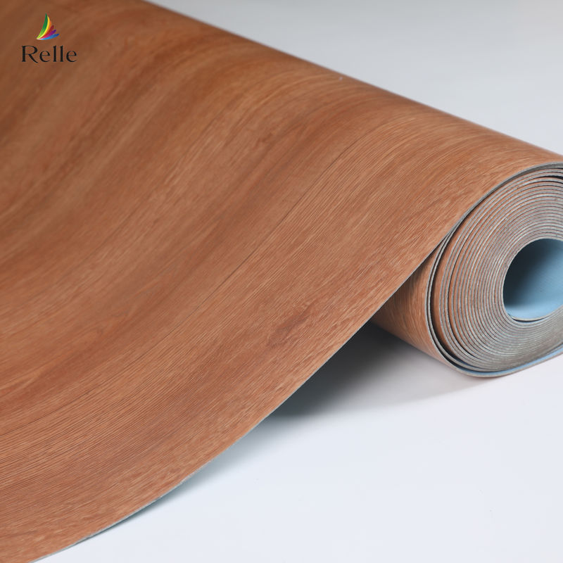 Library Supermarket Heterogeneous Flooring Black Vinyl Roll Flooring CE / SGS / ISO9001