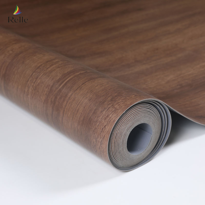 Library Supermarket Heterogeneous Flooring Black Vinyl Roll Flooring CE / SGS / ISO9001