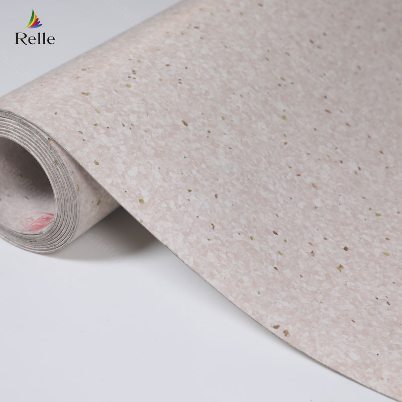 2mm Thick PVC Material Dry Back Plastic Vinyl Floor Roll for Indoor in rise Buildings