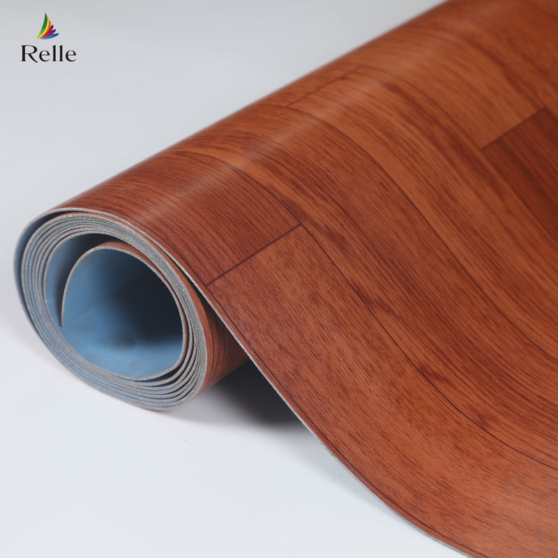 Hotel PVC Flooring Roll with Wood-like Design Style Width 2m 79