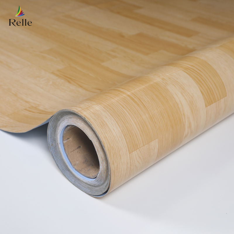 Hotel PVC Flooring Roll with Wood-like Design Style Width 2m 79