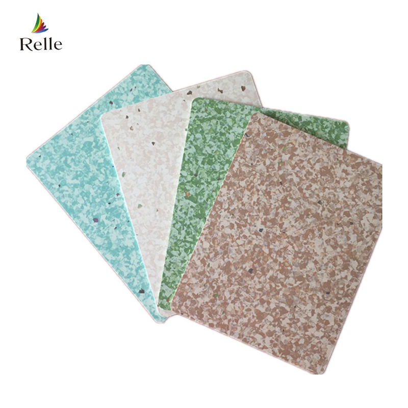 Plain Texture Vinyl Flooring Relle 3 mm Homogeneous PVC Tiles for Medical Facilities