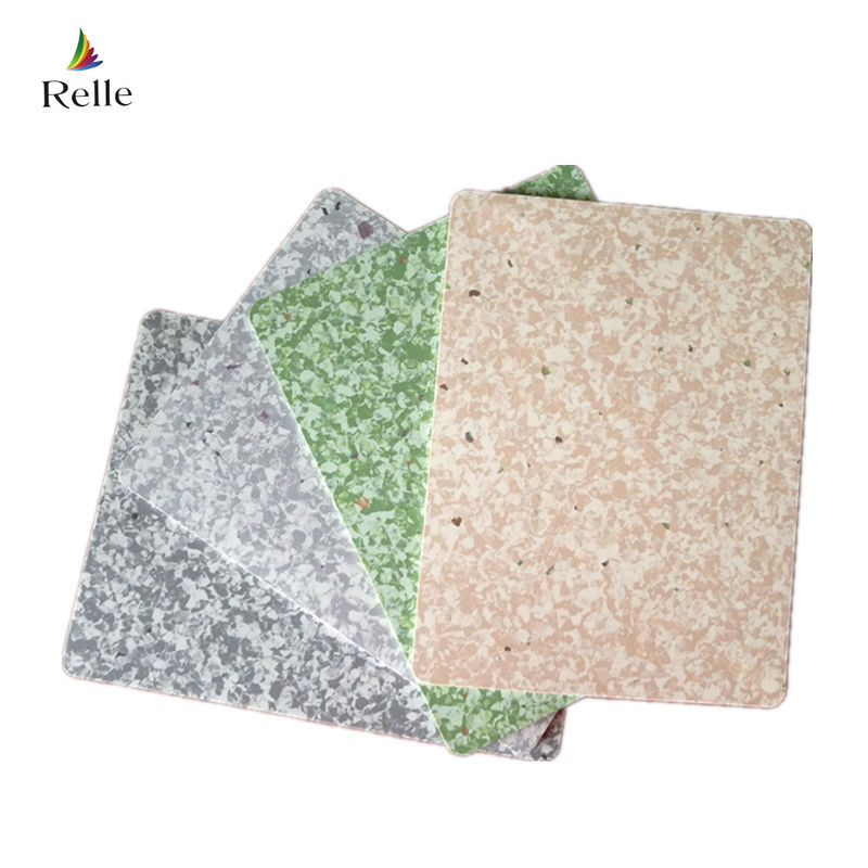 Plain Texture Vinyl Flooring Relle 3 mm Homogeneous PVC Tiles for Medical Facilities