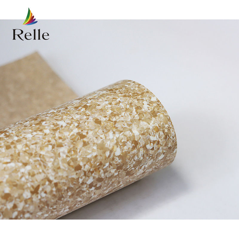 Relle Commercial Colorful Vinyl Flooring in with 2-4mm Thickness and Limestone Indoor