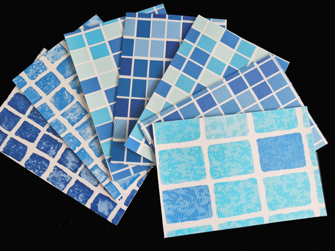 Waterproof Blue Mosaic Pool Liner 1.2mm 1.5mm Vinyl Liners For Inground Pools