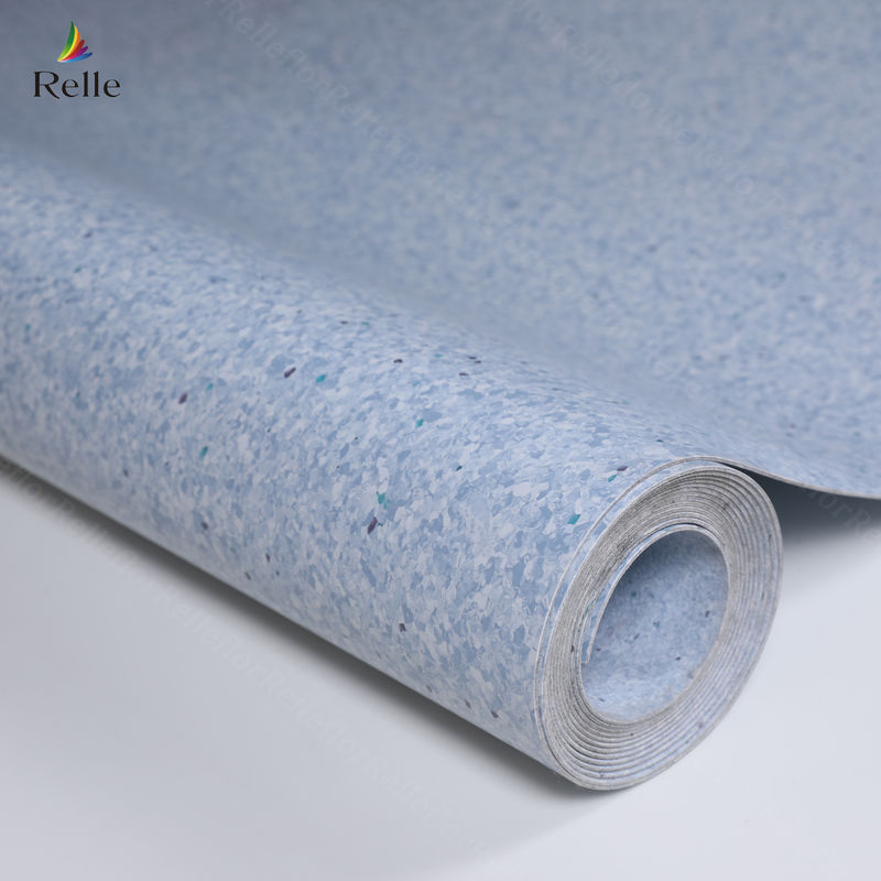 Relle PVC Homogeneous Vinyl Flooring for Hospital Application in Guangdong Per Roll