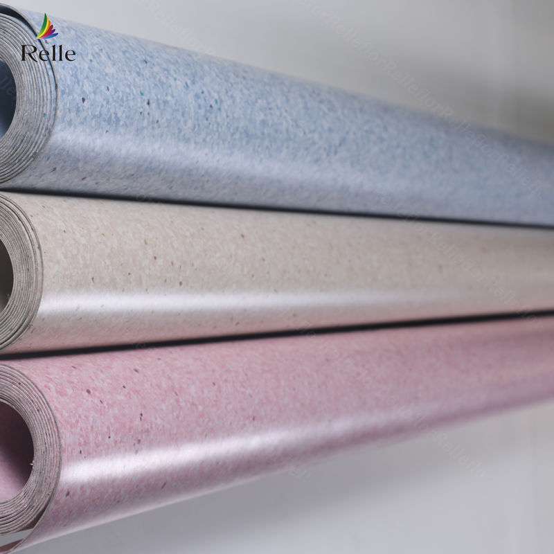 Relle PVC Homogeneous Vinyl Flooring for Hospital Application in Guangdong Per Roll