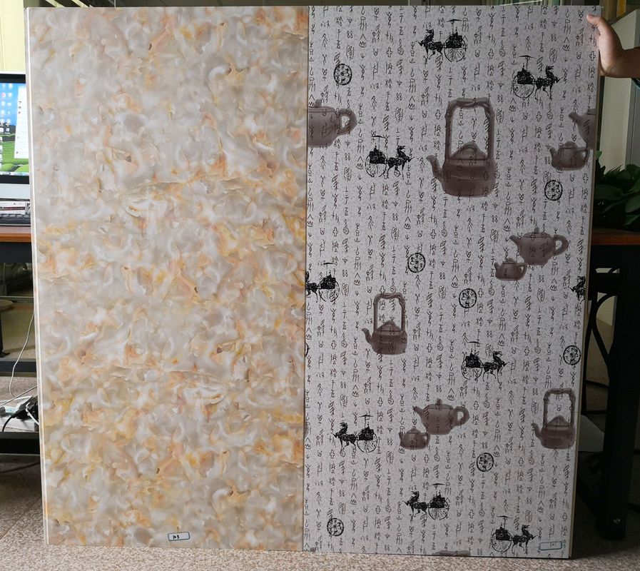 Bamboo Fiber PVC Decorative Wall Panels 10mm Thick For Living Room