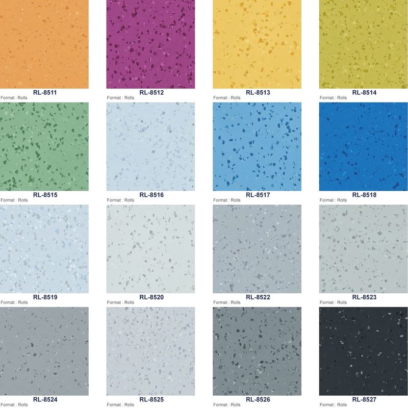 Glue Down Relle Flooring 1.5mm Homogeneous Floor For Medical Rooms