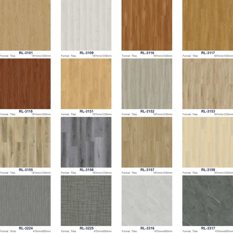 Fire Resistance SPC Vinyl Flooring 2mm 2.5mm 3mm Waterproof SPC Flooring For Home