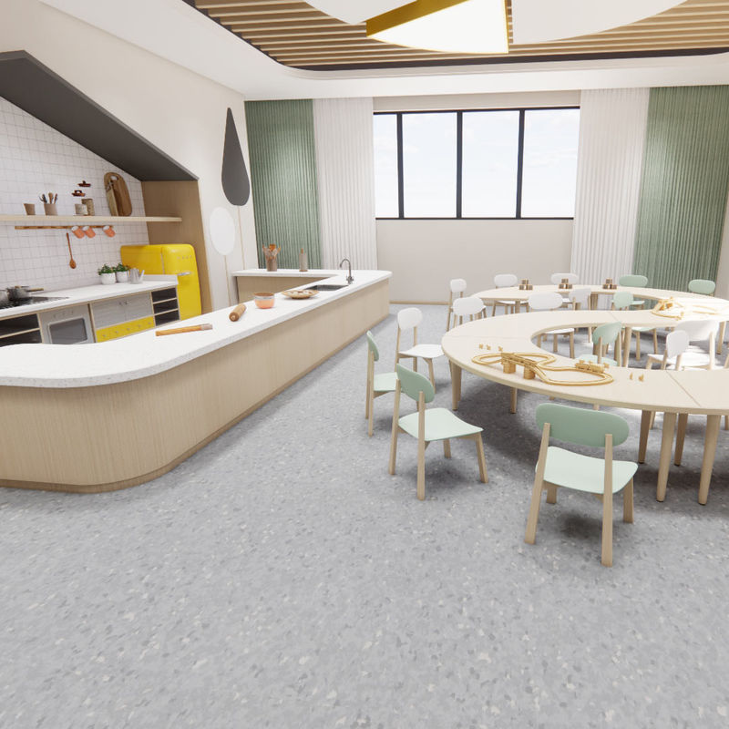 Commercial Grade Homogeneous Flooring Formaldehyde-Free and Waterproof for High-Traffic Areas
