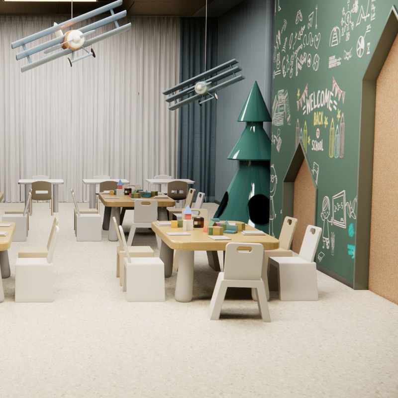 Commercial Grade Homogeneous Flooring Formaldehyde-Free and Waterproof for High-Traffic Areas