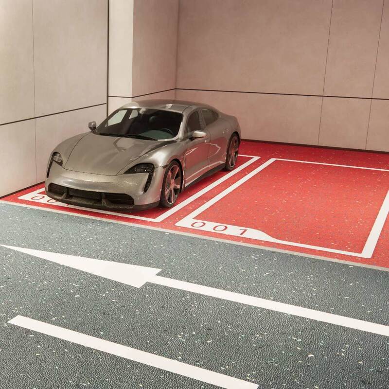 Relle Carborundum Safety Flooring for Commercial Parking (Anti-Slip Compression-Resistant Easy-Clean)