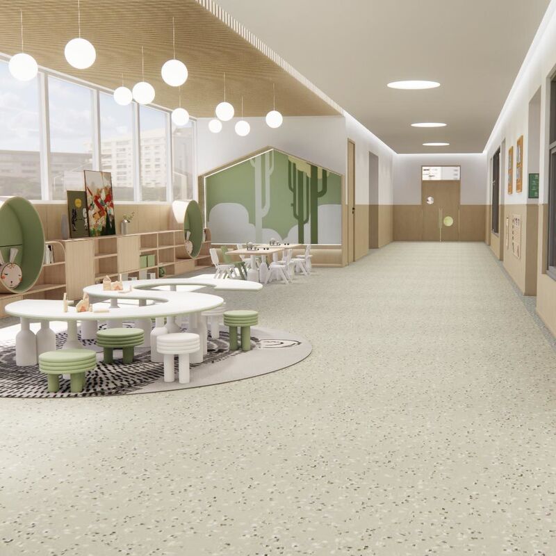 Relle Kindergarten R11 Grade Anti-Slip Carborundum Flooring (Eco-Friendly Anti-Collision)