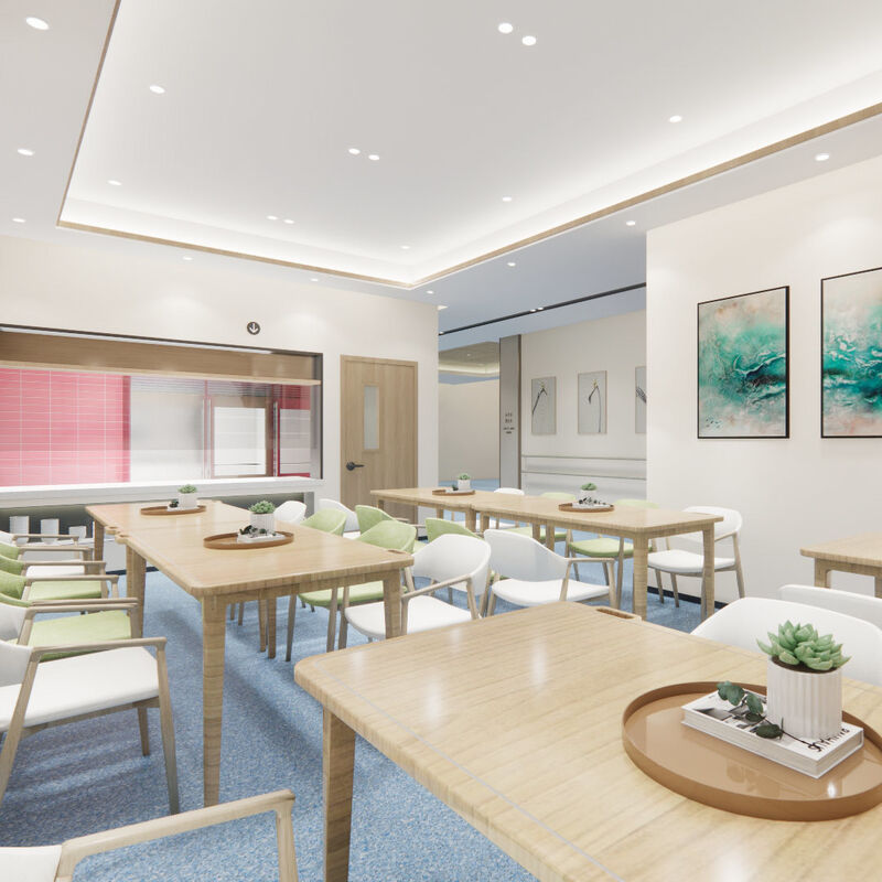 Impact-Resistant Homogeneous Flooring with Anti-Scratch Surface for Nursing Home Patient Rooms