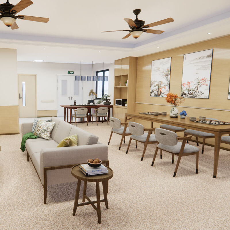 Impact-Resistant Homogeneous Flooring with Anti-Scratch Surface for Nursing Home Patient Rooms