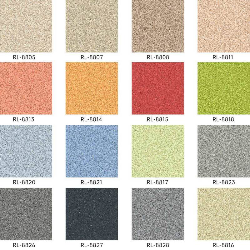 Impact-Resistant Homogeneous Flooring with Anti-Scratch Surface for Nursing Home Patient Rooms