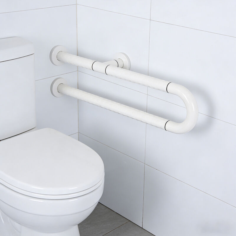 Hospital Anti-Collision Armrest Double-Layer Toilet Grab Bar for Elderly and Disabled