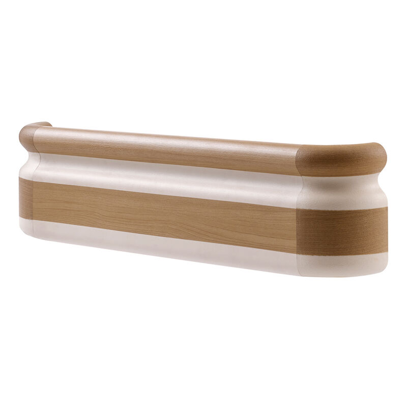 PVC Wood Grain Handrail, Anti-Impact Wall Protection Rail for Hospital Corridors Senior Care Facilities