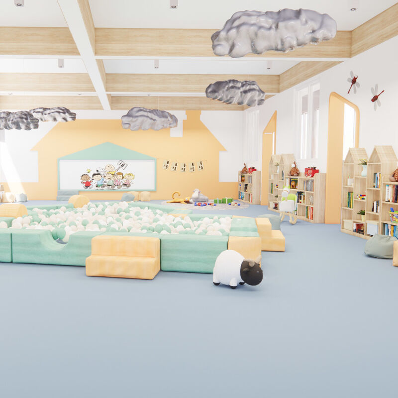 Custom Bulk Solid Color Multi-Layer Flooring, Eco-Friendly Flooring for Commercial Spaces