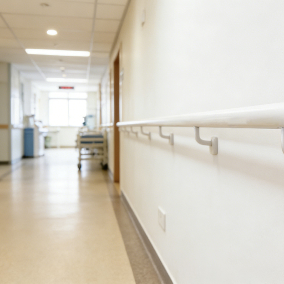 Asian Hospital Railing Relle Light Gray Stair Handrail, Non-Slip Safety Railing for Hospital